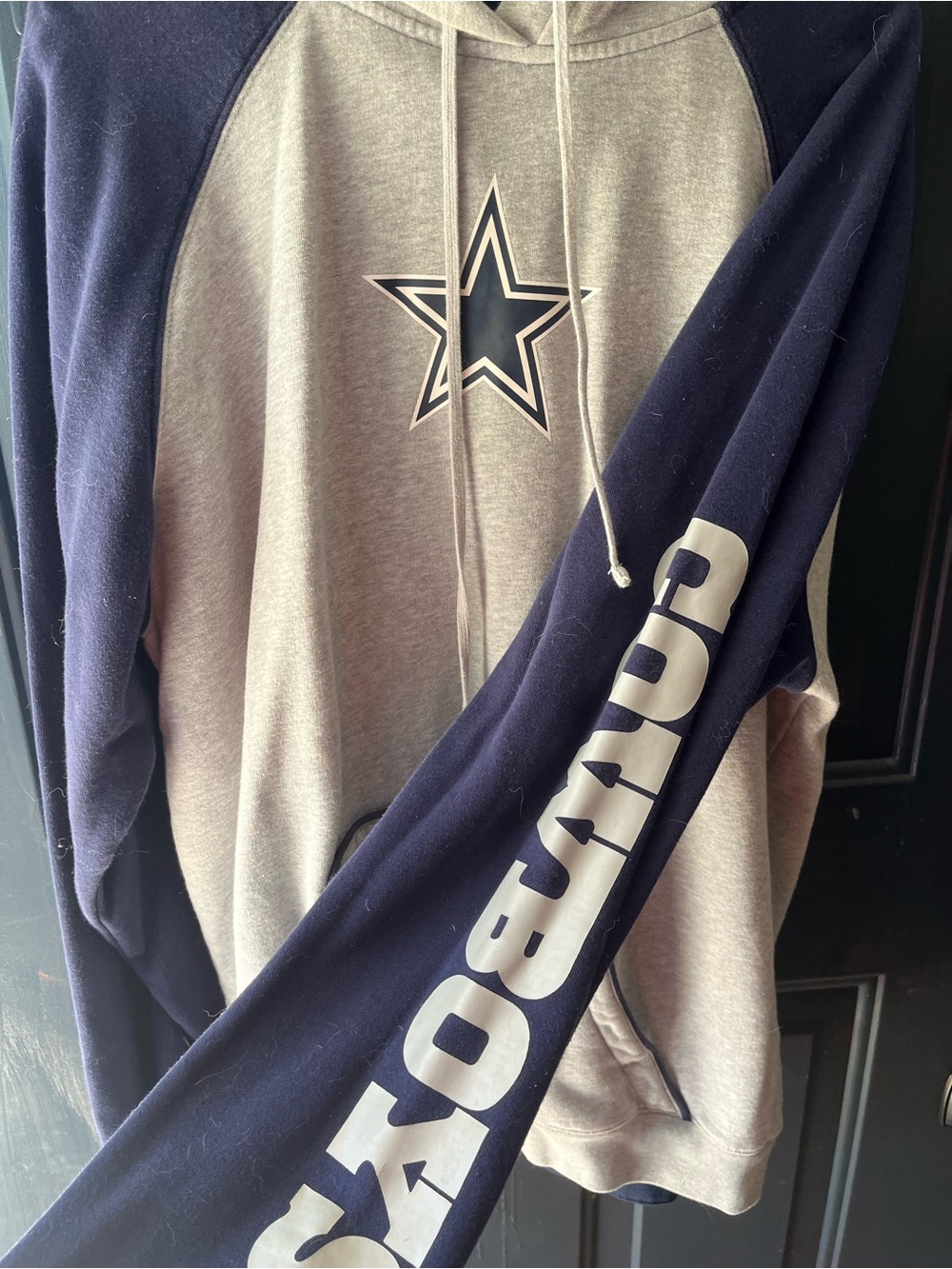 NFL Men’s Navy & Gray Zip-Up Hoodie with Star Logo